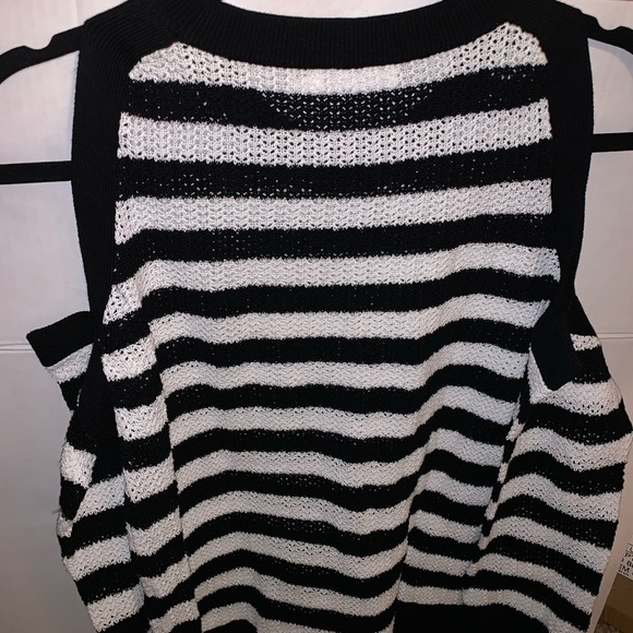 Rag & Bone Striped Cold-Shoulder Sweater size -S/P - Picture 4 of 5